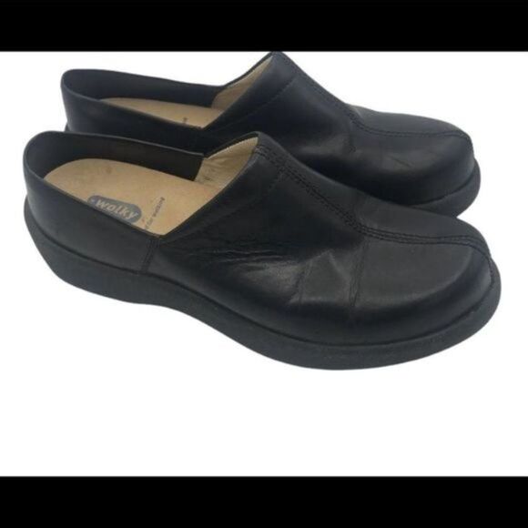 Wolky Black Platform Shoes Walking Comfort Size 41 EU US 10/10.5 - Picture 2 of 14